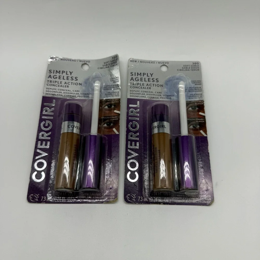 Covergirl Simply Ageless Triple Action Concealer Soft Sable 380 2 Pack‎ 0.24oz